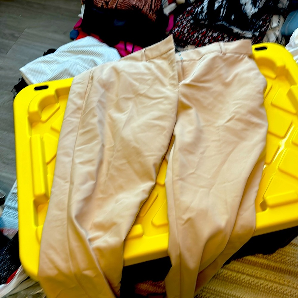 Beige pants straight leg
